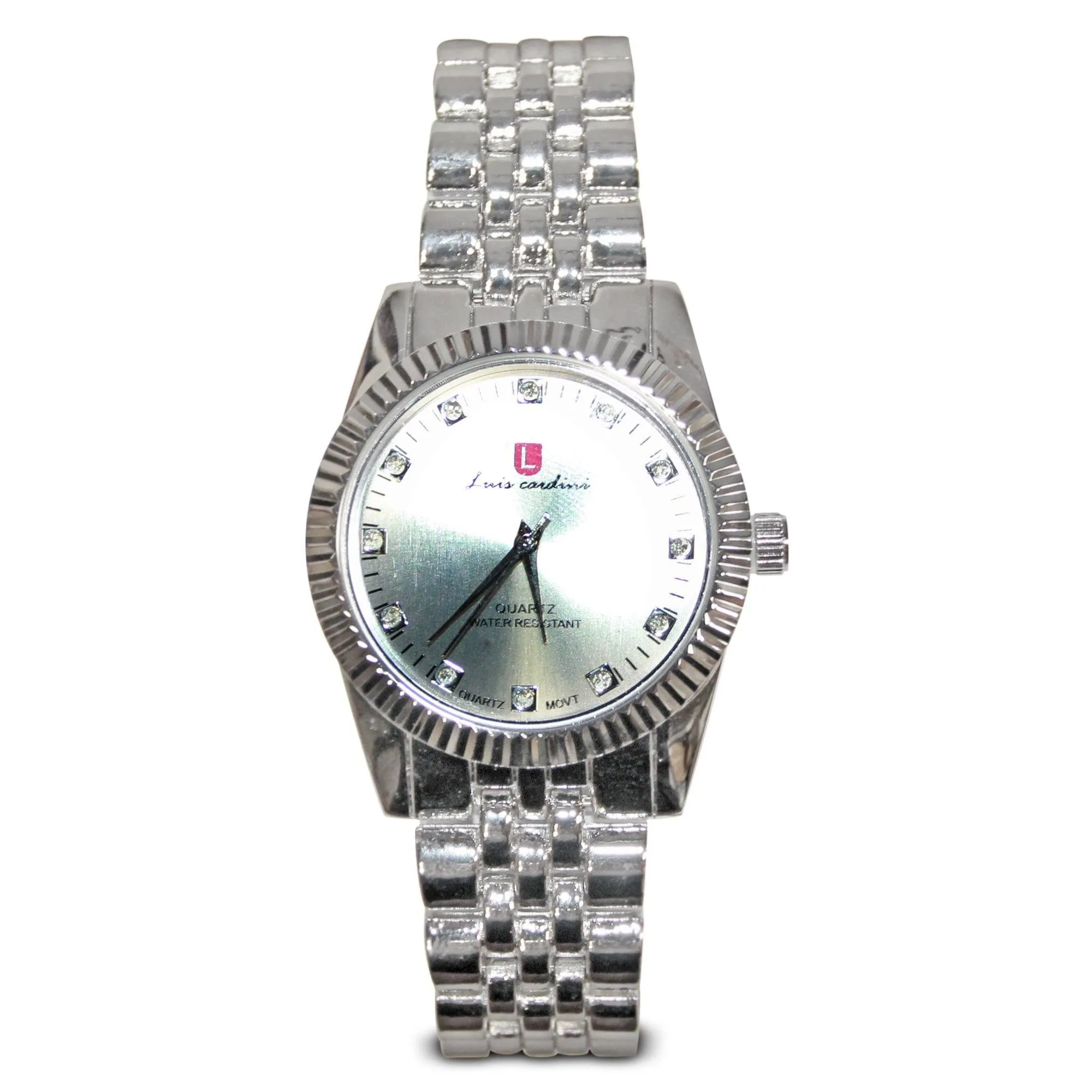 Luis Cardini Stainless Steel His & Her Couple Watch