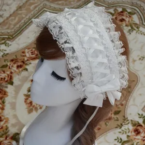Maid Lacy Bow  Hair Accessory Kawaii Academia Y2K Cottagecore Coquette Fairycore Dollette Princesscore