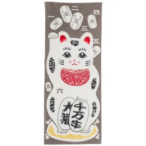 Maneki Neko Traditional Cotton Japanese Tenugui
