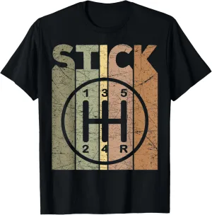Manual Transmission Vintage Manual Car Gearbox Stick Retro T-Shirt