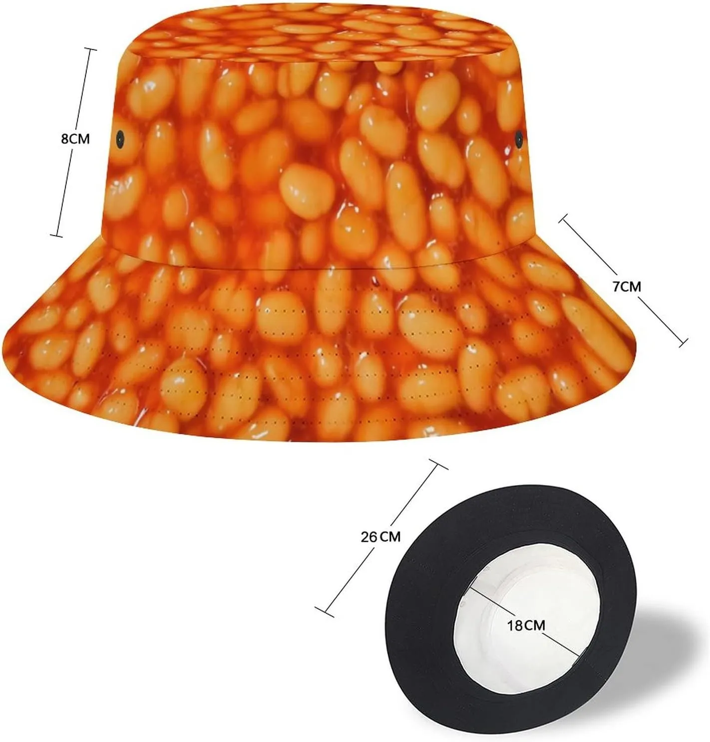 Marshmallow Bucket Hat Women Men Funny 3D Funny Food Fisherman Hat for Girls Cute Wide Brim Cap Beach Outdoor
