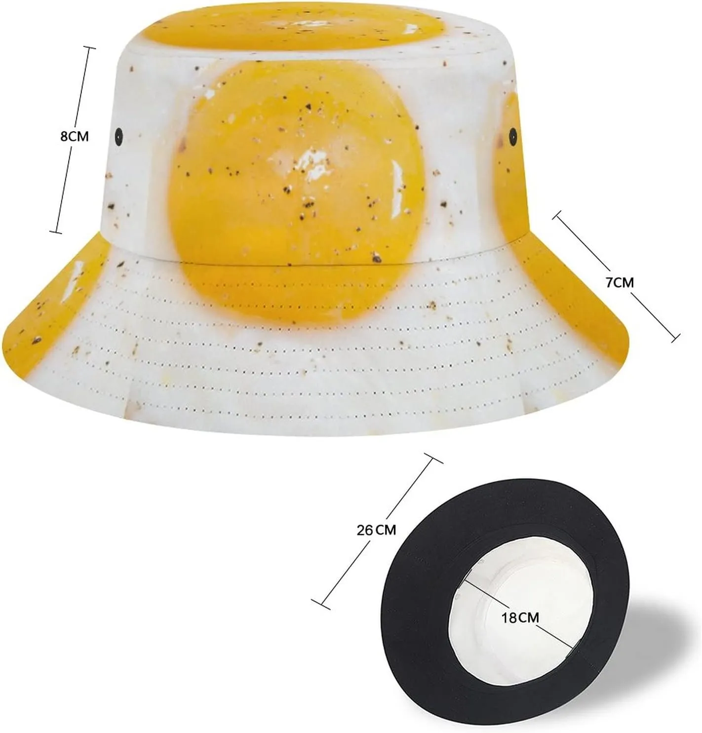 Marshmallow Bucket Hat Women Men Funny 3D Funny Food Fisherman Hat for Girls Cute Wide Brim Cap Beach Outdoor