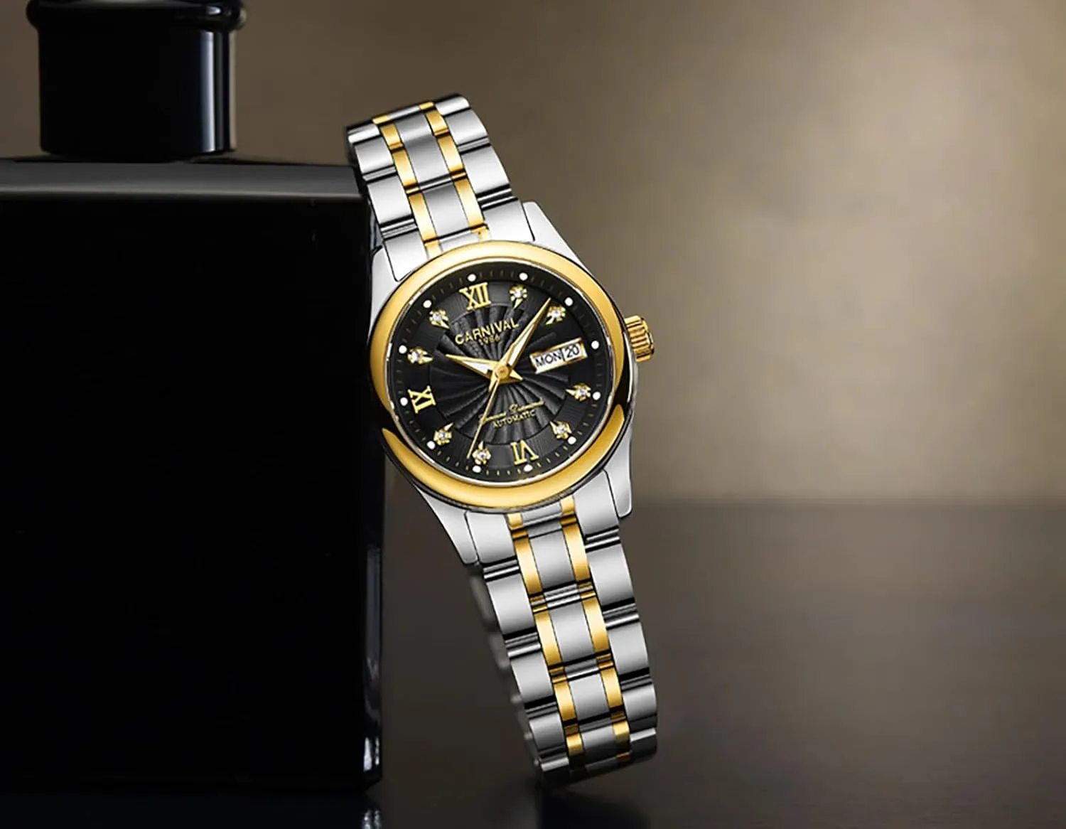 MASTOP Women's Watches High-end Automatic Mechanical Watches Full Steel Band Waterproof Diamond Watches