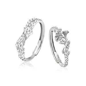 Matching Ginko Romantic Rings Set for Couple