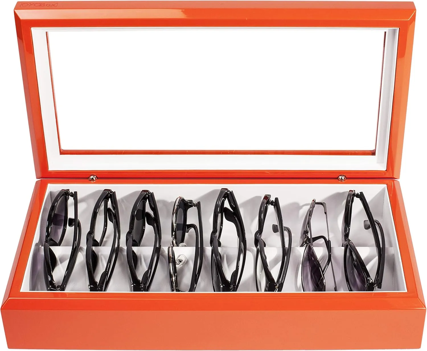 Maxi Luxury Eyewear Organizer, Lacquered Wood Box for Glasses   Sunglasses