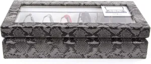 Maxi Luxury Eyewear Organizer, Wood Box for Glasses   Sunglasses, Exotic Print Collection