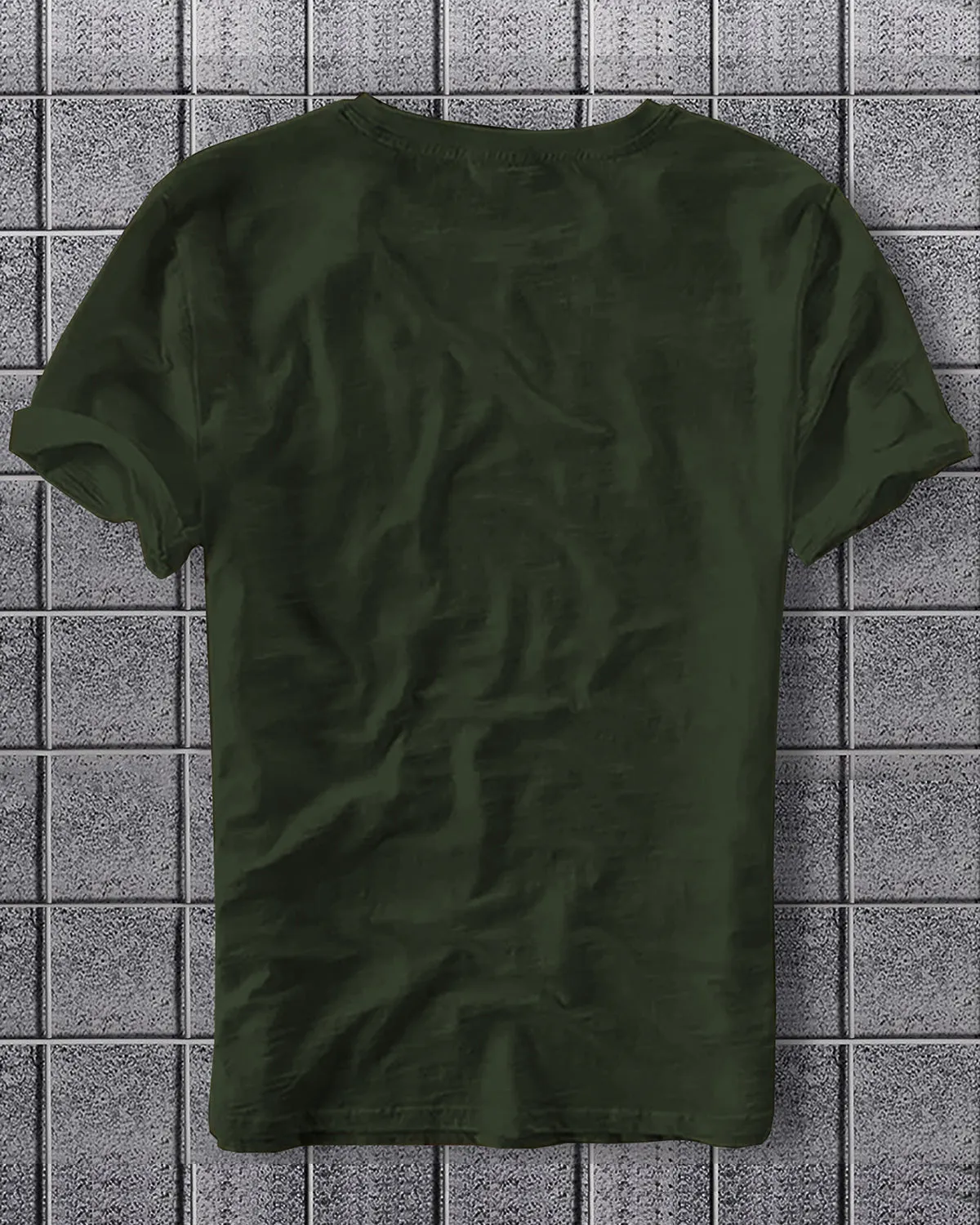 Men Hlaf Sleeve Printed T-shirt / Olive Green