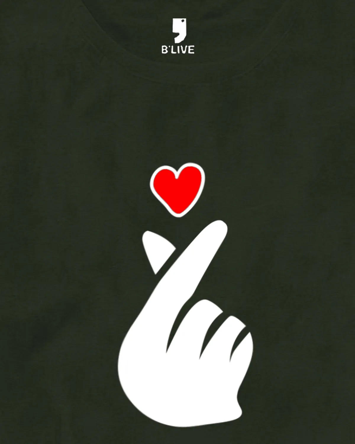 Men Hlaf Sleeve Printed T-shirt / Olive Green