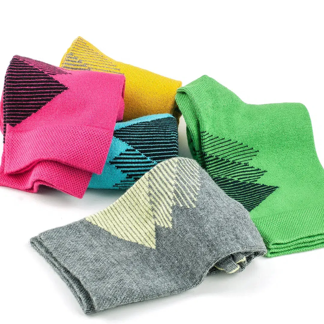Men's Bamboo Colorful & Patterned Quarter Dress Socks