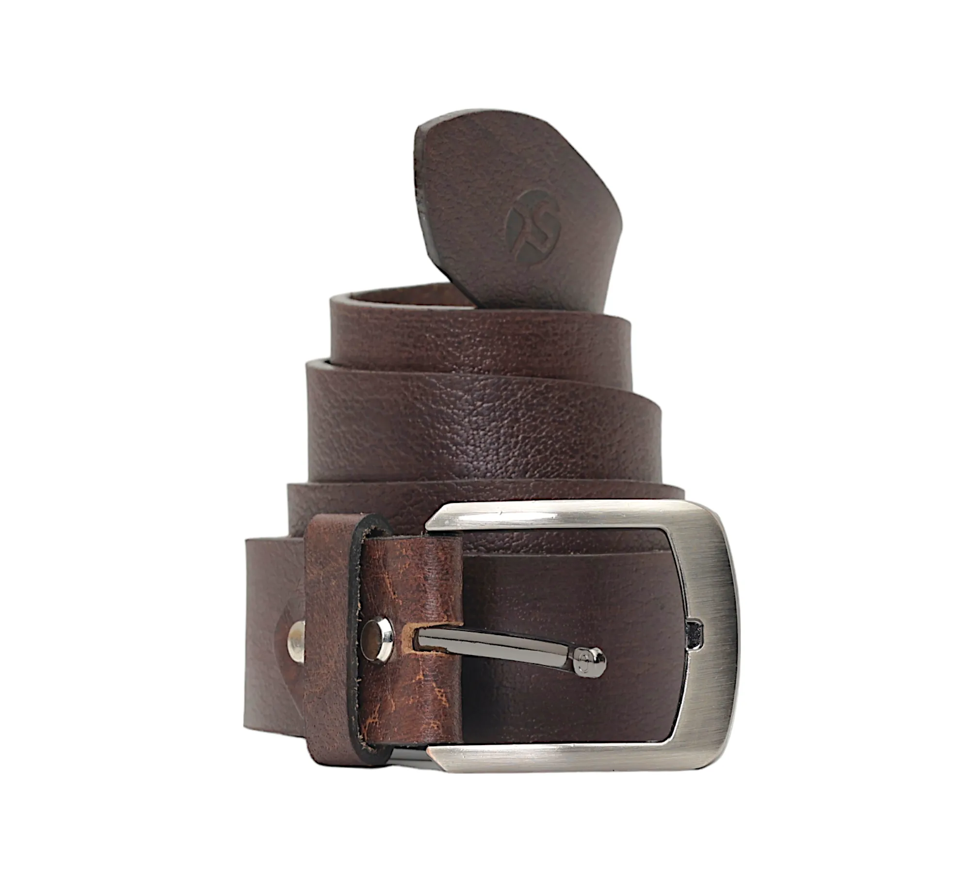 Mens Casual leather Belt 39009(BROWN)
