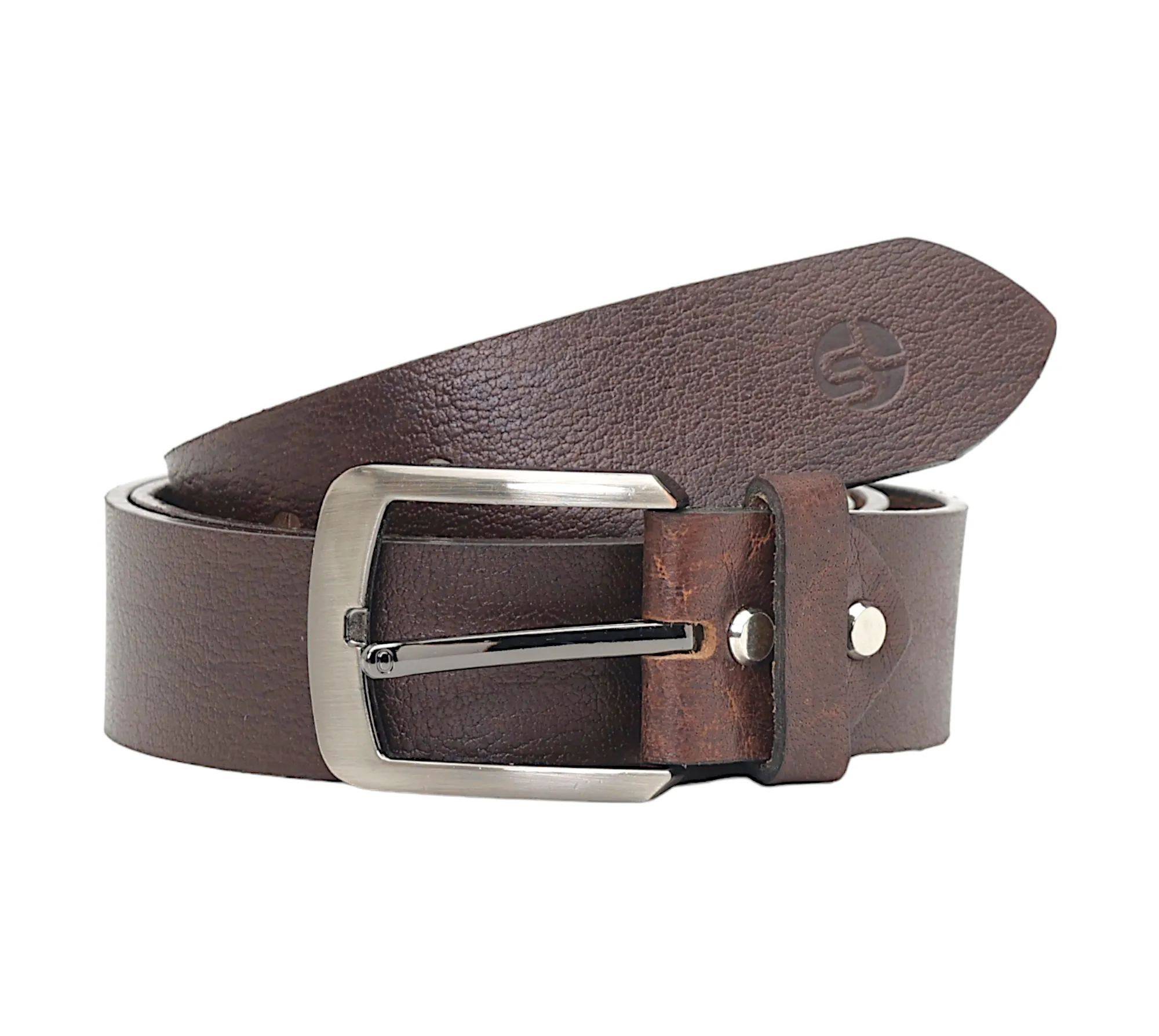 Mens Casual leather Belt 39009(BROWN)