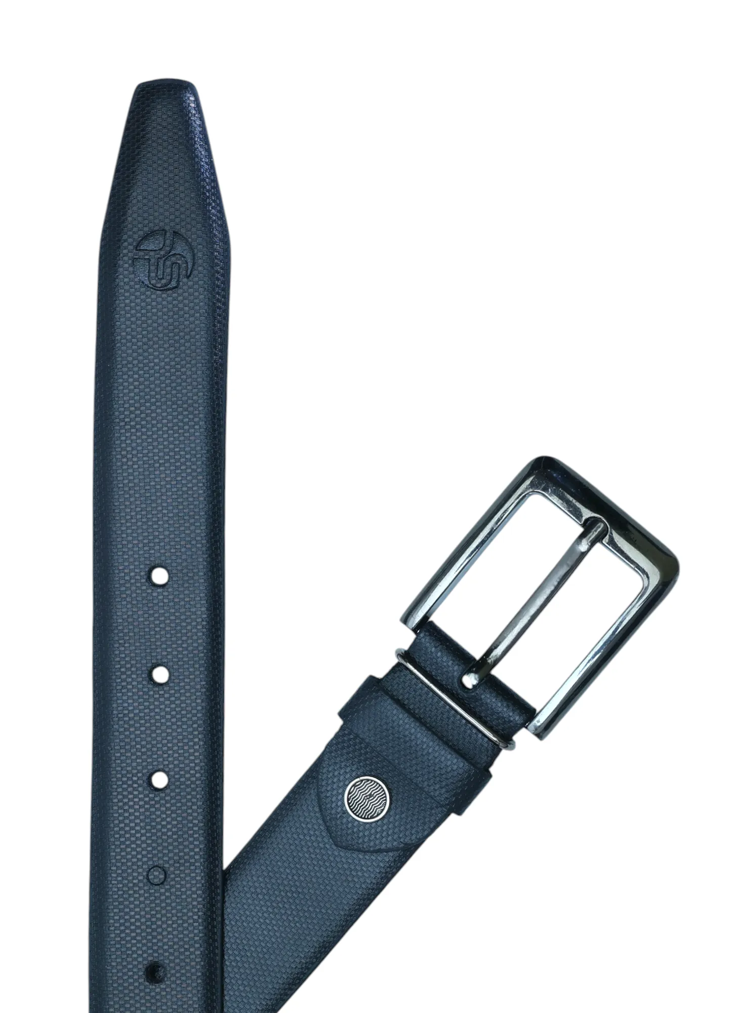 Mens Formal leather Belt 40408(BLACK)