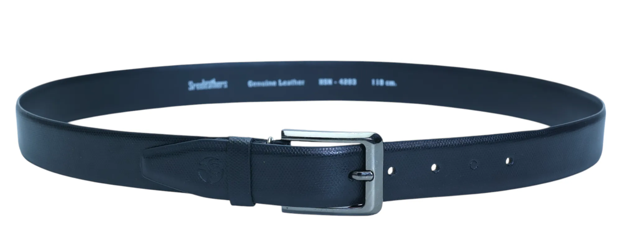 Mens Formal leather Belt 40408(BLACK)