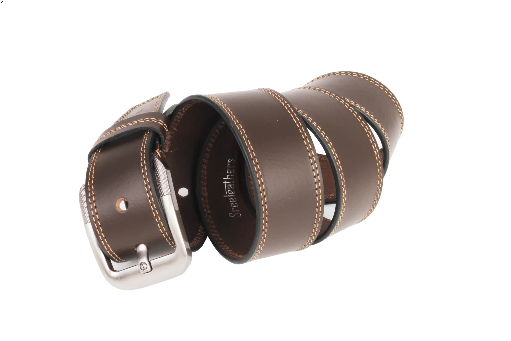 Mens Formal leather Belt 54761 (BR)