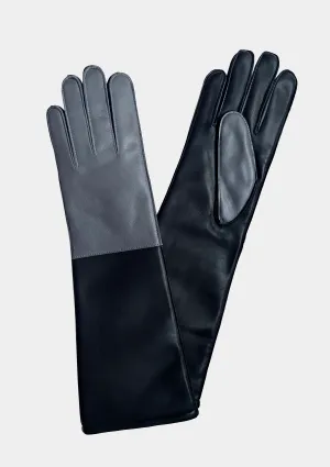 MEN'S GRAY & BLACK COLOR BLOCK GLOVES
