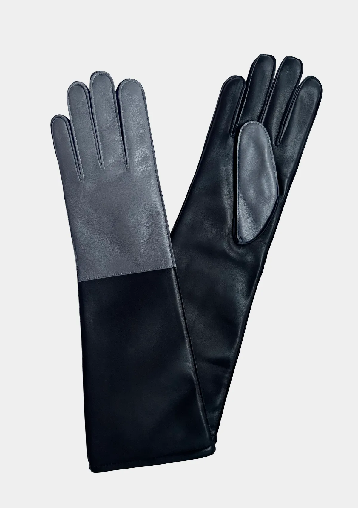 MEN'S GRAY & BLACK COLOR BLOCK GLOVES