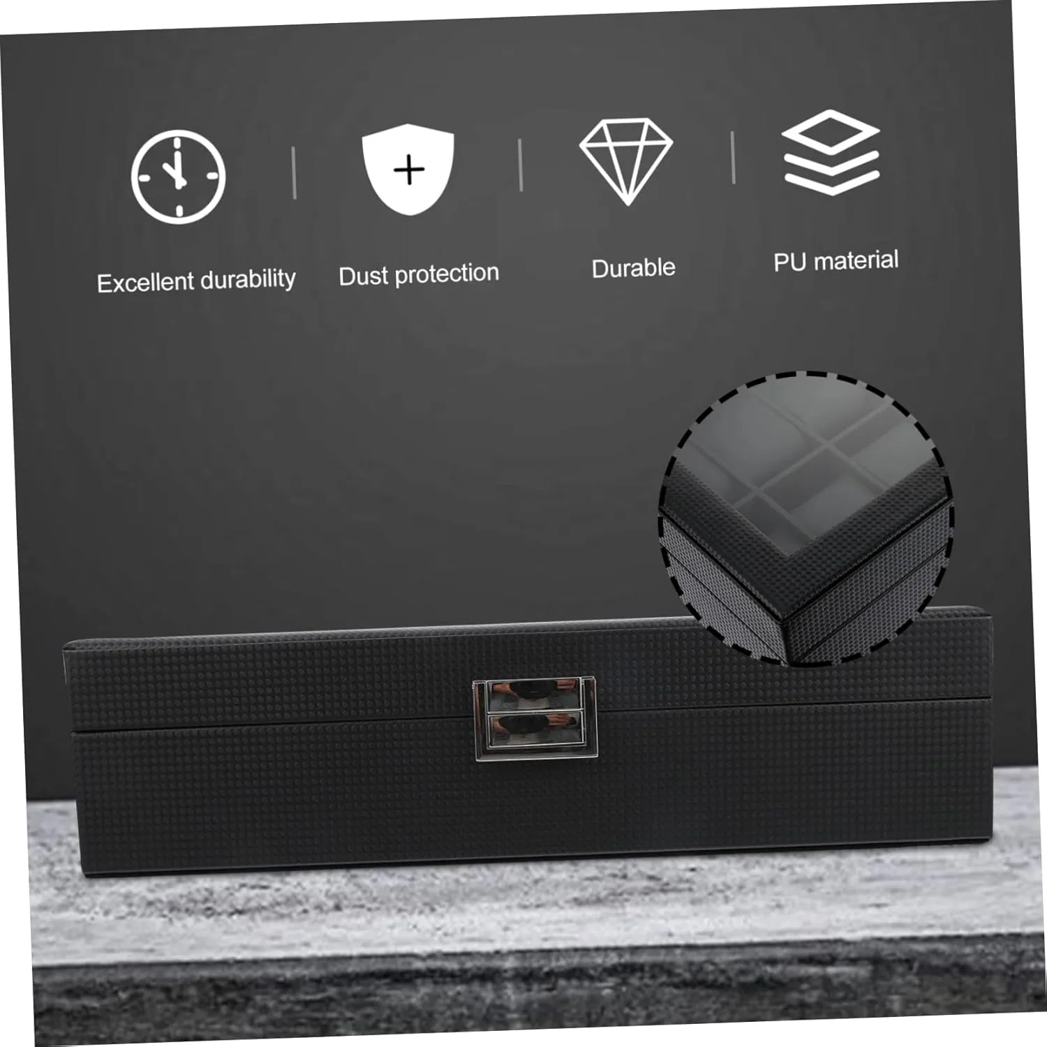 Mens Jewellery Box Watch Box Sun Glasses Luxury Watches for Men Glasses for Men Sunglasses Watch Tray Carbon Fiber Watch Gift Box