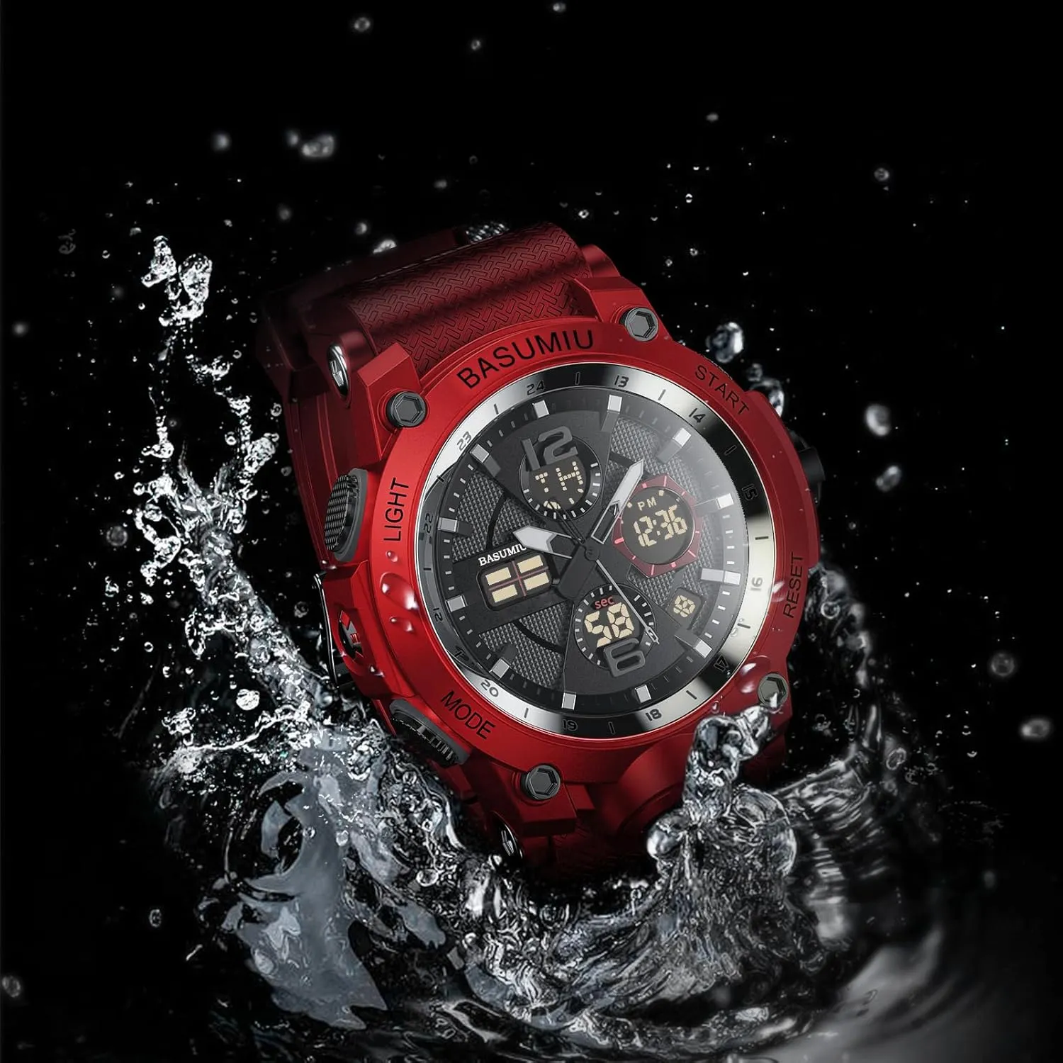 Mens Sports Wrist Watches Analog Digital Tactical Military Watch Waterproof Gold Watches for Men