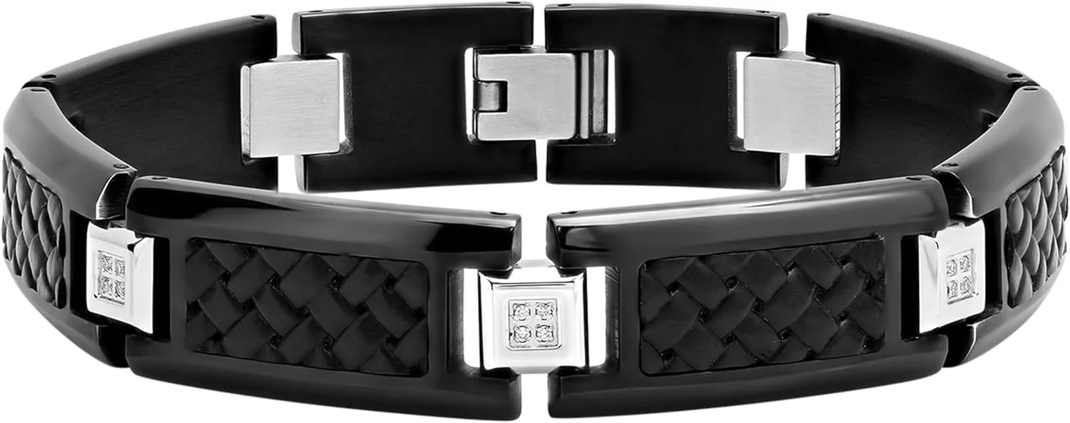Men's Stainless Steel Bracelet Woven Link Fashion Accessory