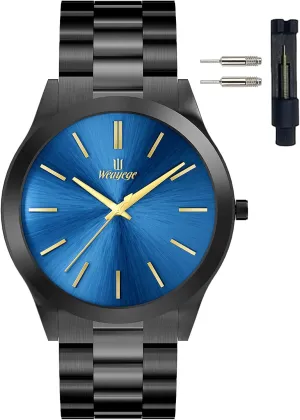 Mens Watches,Classical Stainless Steel Men's Wrist Watches,Fashion Minimalist Business Men's Wrist Watches Luxury Quartz Waterproof Watches Bussiness Watches for Men,Gifts for Men