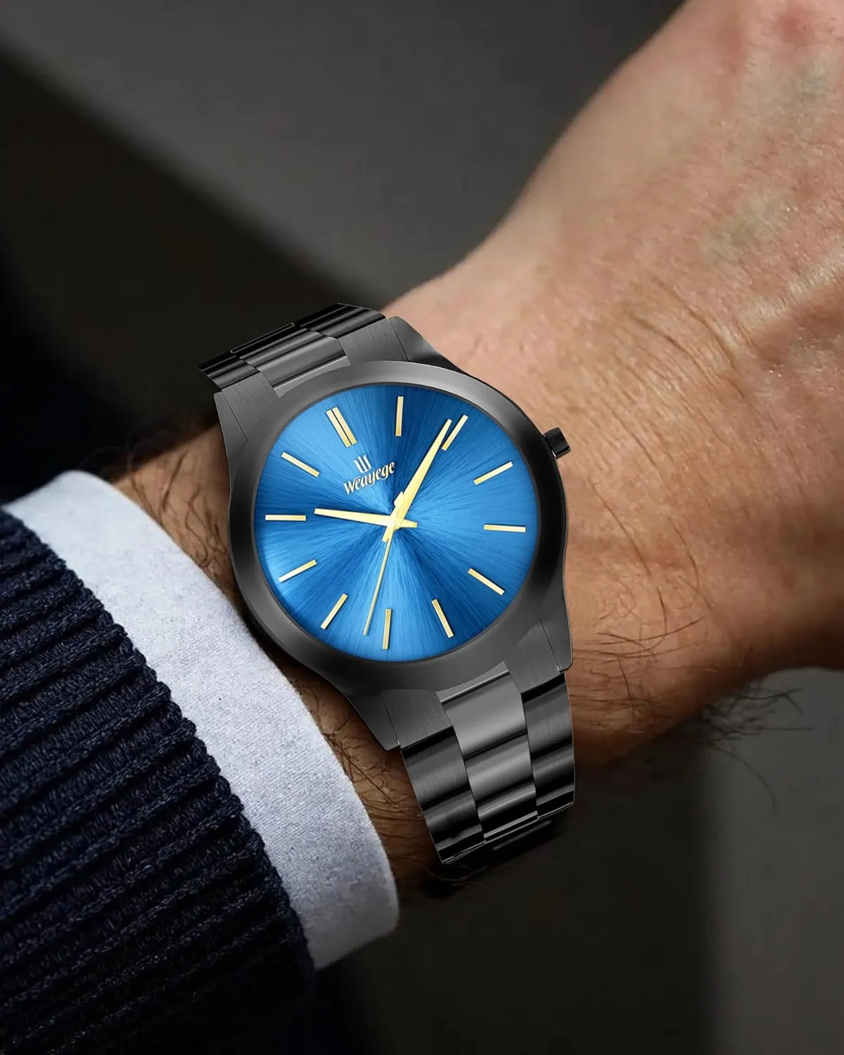 Mens Watches,Classical Stainless Steel Men's Wrist Watches,Fashion Minimalist Business Men's Wrist Watches Luxury Quartz Waterproof Watches Bussiness Watches for Men,Gifts for Men