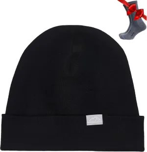 Merino Wool Beanie Men and Women  Cuff Merino Wool Hats for Men and Women - Unisex Adult Beanie Hat and Socks