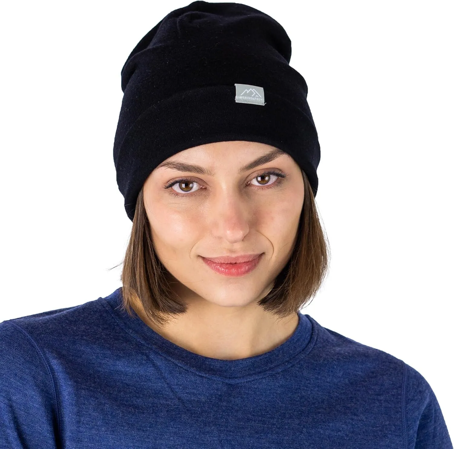 Merino Wool Beanie Men and Women  Cuff Merino Wool Hats for Men and Women - Unisex Adult Beanie Hat and Socks