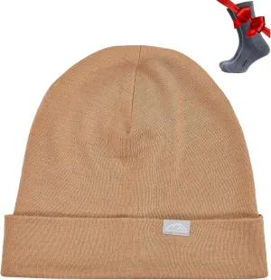 Merino Wool Beanie Men and Women  Cuff Merino Wool Hats for Men and Women - Unisex Adult Beanie Hat and Socks
