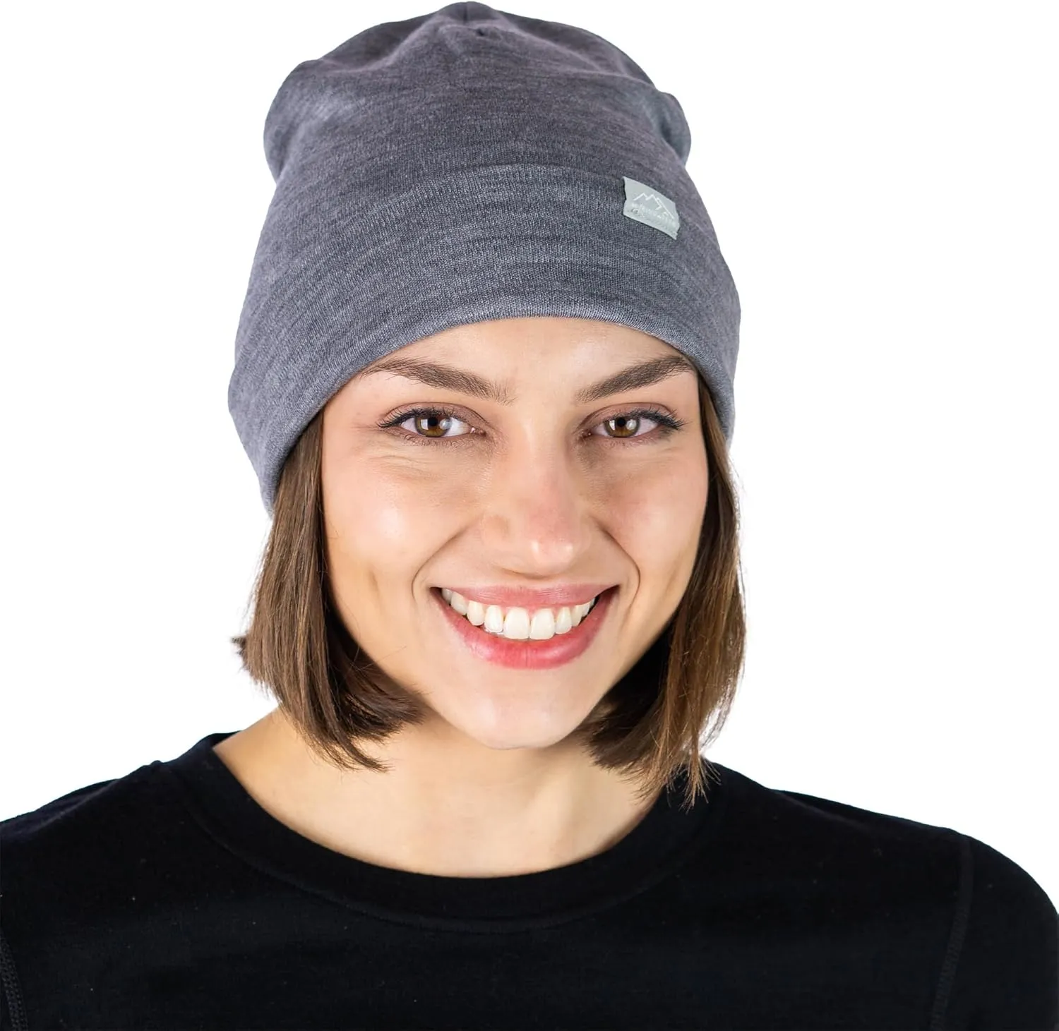 Merino Wool Beanie Men and Women  Cuff Merino Wool Hats for Men and Women - Unisex Adult Beanie Hat and Socks