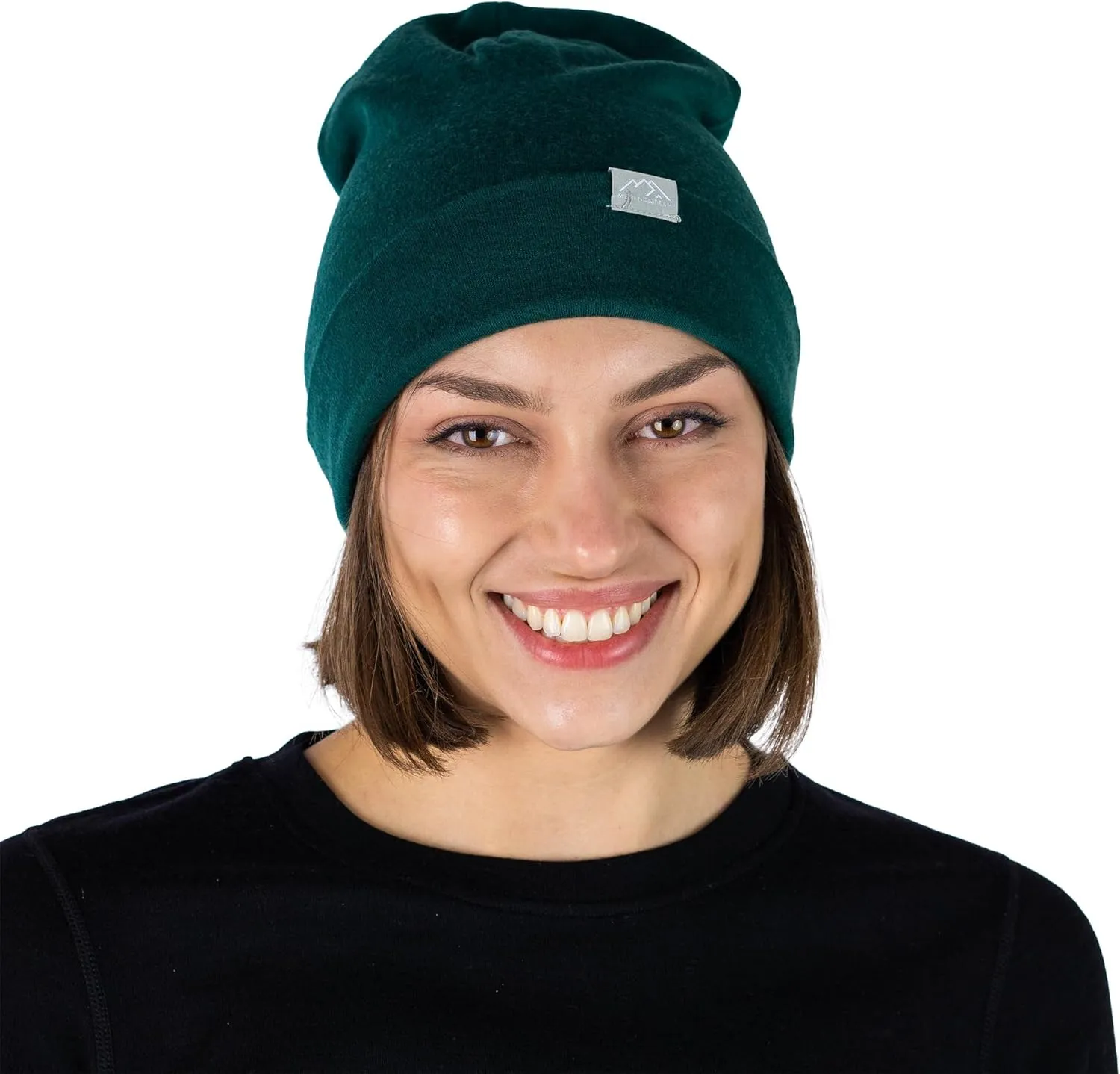 Merino Wool Beanie Men and Women  Cuff Merino Wool Hats for Men and Women - Unisex Adult Beanie Hat and Socks