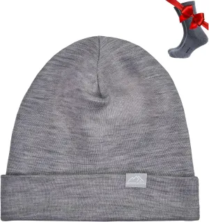 Merino Wool Beanie Men and Women  Cuff Merino Wool Hats for Men and Women - Unisex Adult Beanie Hat and Socks
