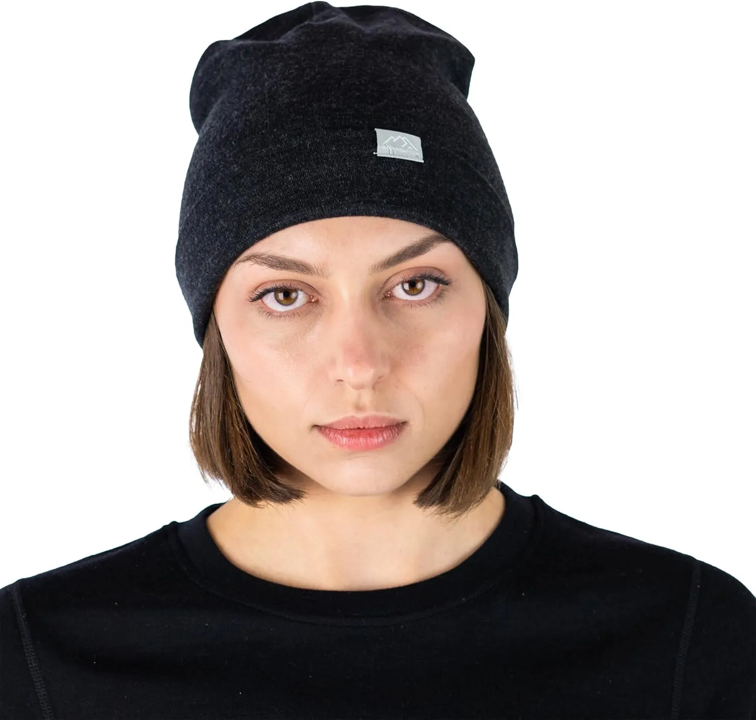 Merino Wool Beanie Men and Women  Cuff Merino Wool Hats for Men and Women - Unisex Adult Beanie Hat and Socks