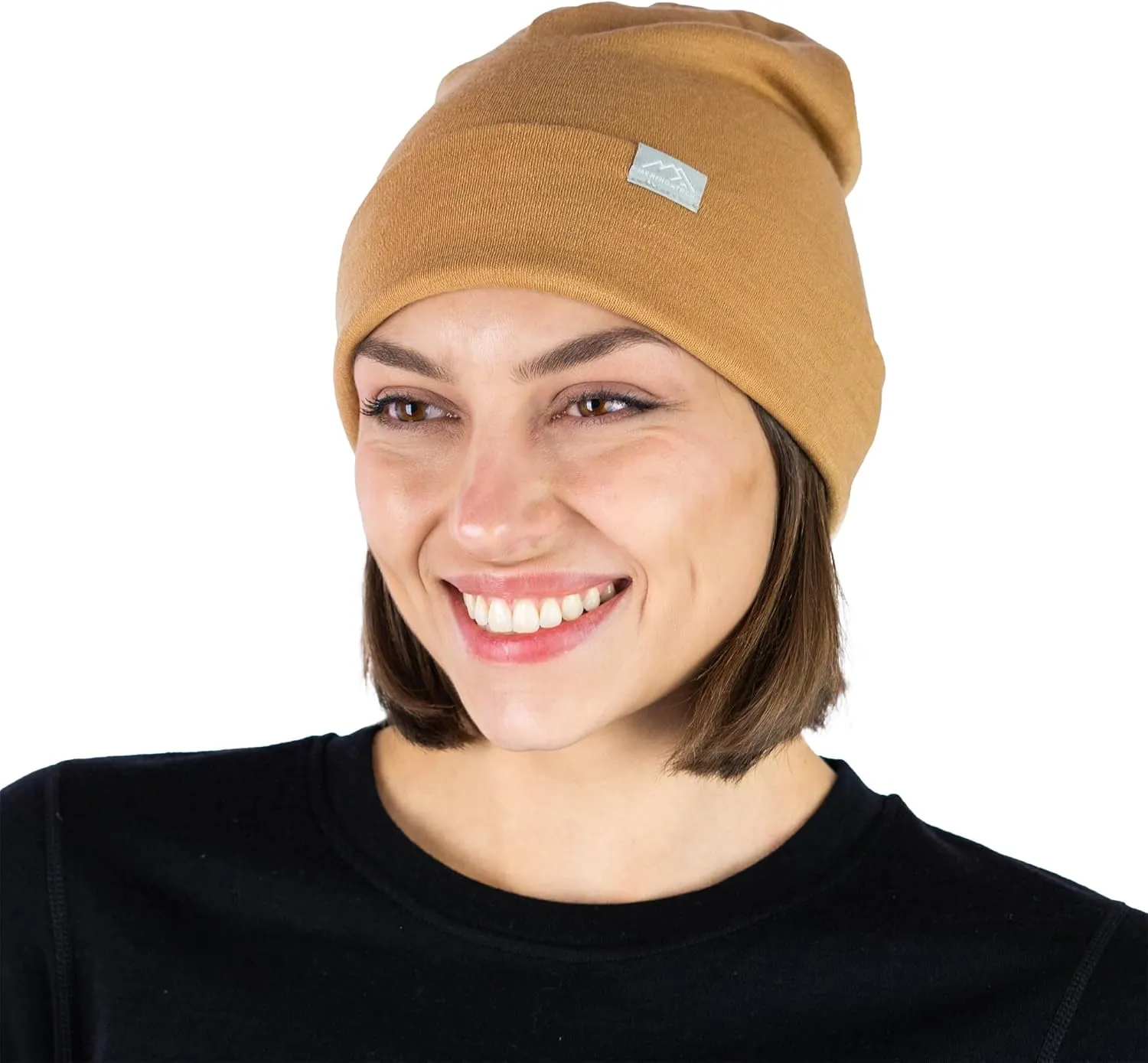 Merino Wool Beanie Men and Women  Cuff Merino Wool Hats for Men and Women - Unisex Adult Beanie Hat and Socks