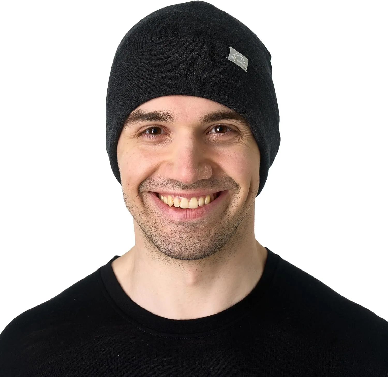 Merino Wool Beanie Men and Women  Cuff Merino Wool Hats for Men and Women - Unisex Adult Beanie Hat and Socks