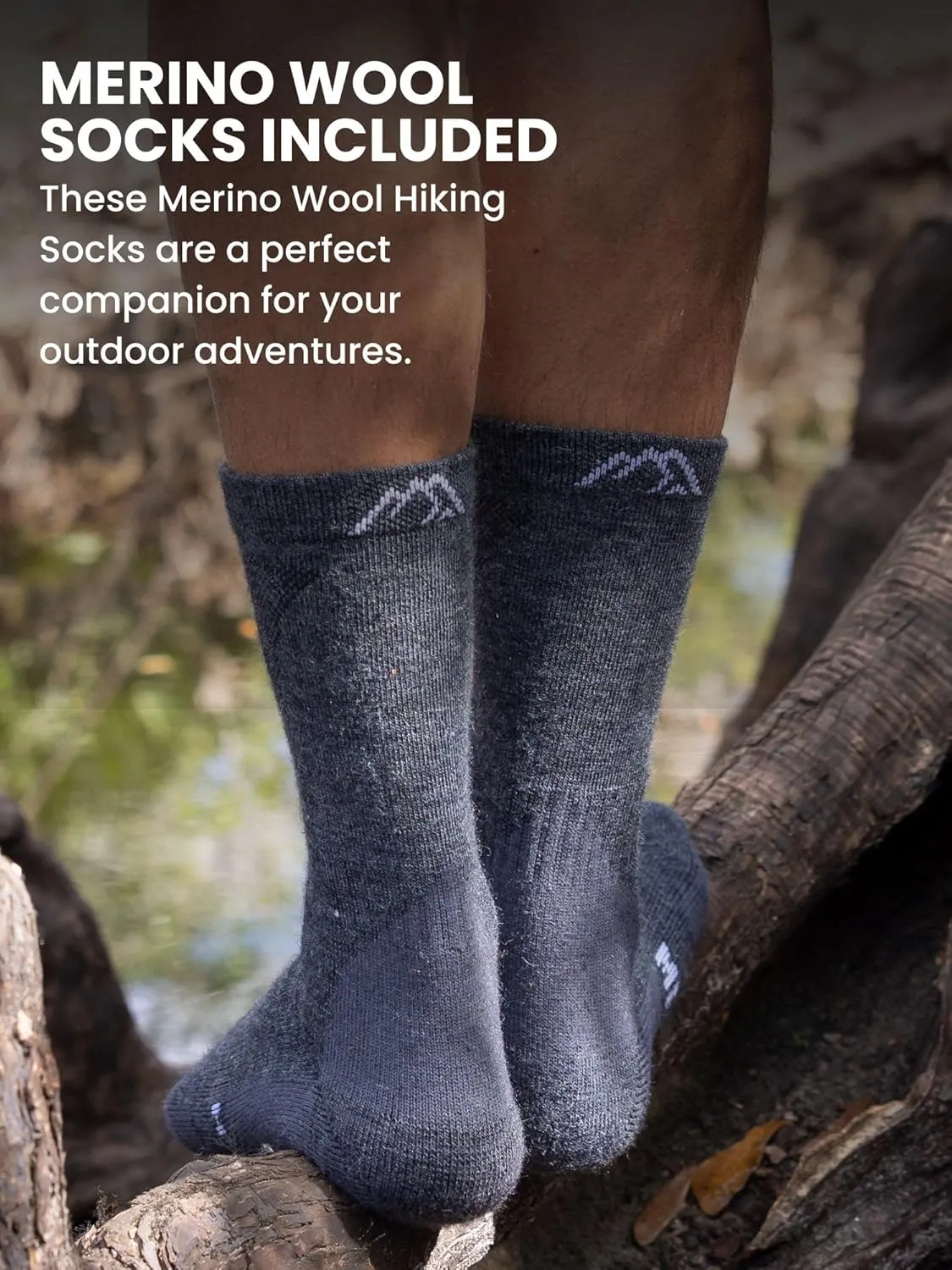 Merino Wool Beanie Men and Women  Cuff Merino Wool Hats for Men and Women - Unisex Adult Beanie Hat and Socks