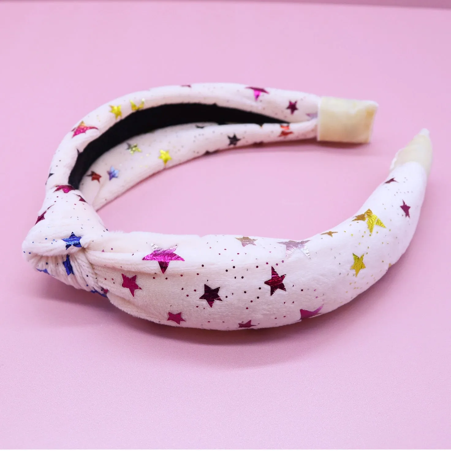 Metallic Star Velvet Knot Headband