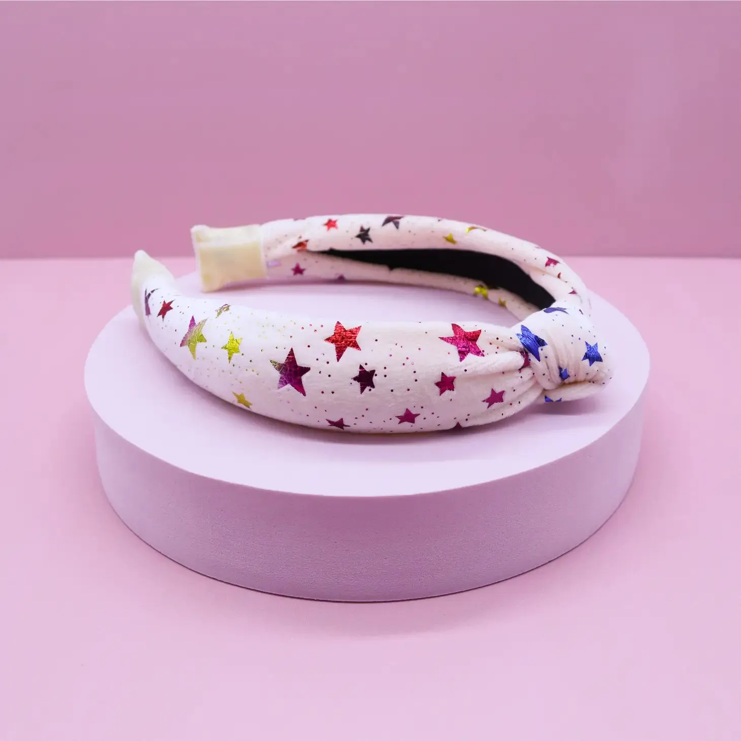 Metallic Star Velvet Knot Headband