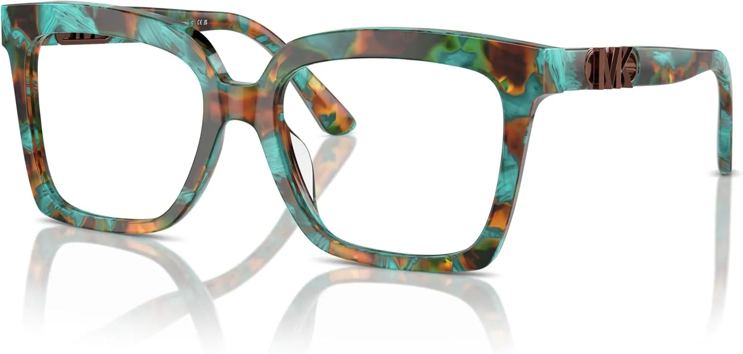 Michael Kors Women's Mk4119u Nassau Universal Fit Square Prescription Eyewear Frames