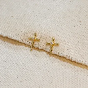Mini Cross Earring