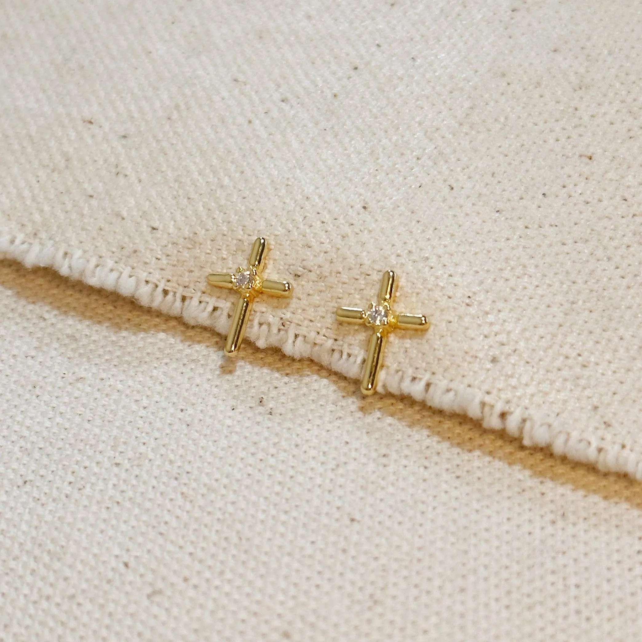 Mini Cross Earring
