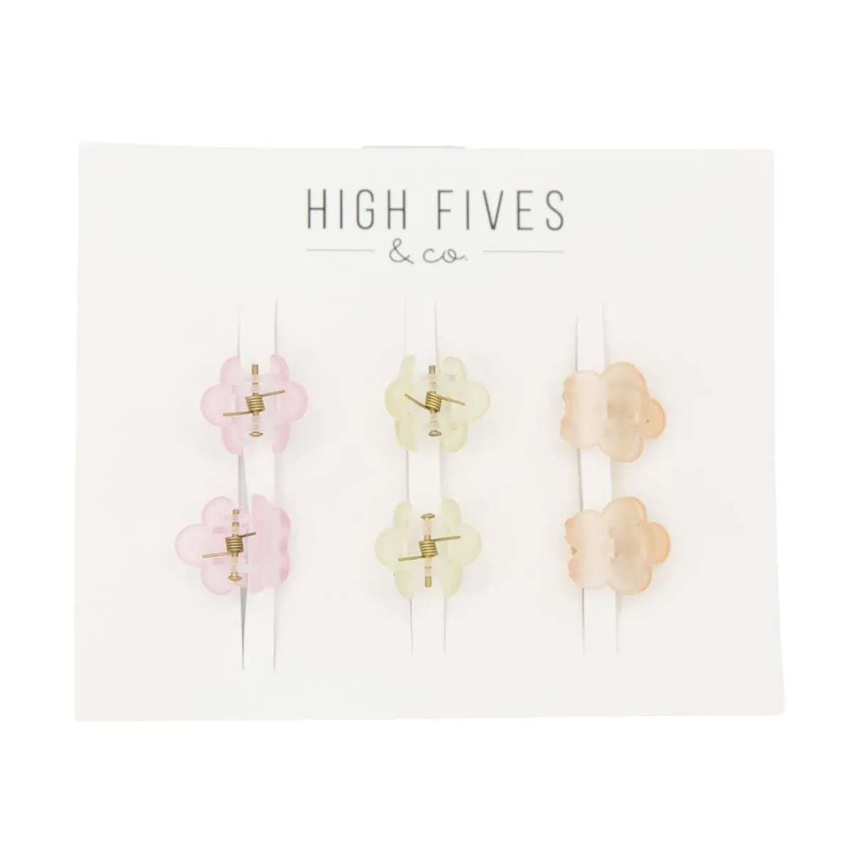 Mini Daisy Hair Claw Clips - Set of 6