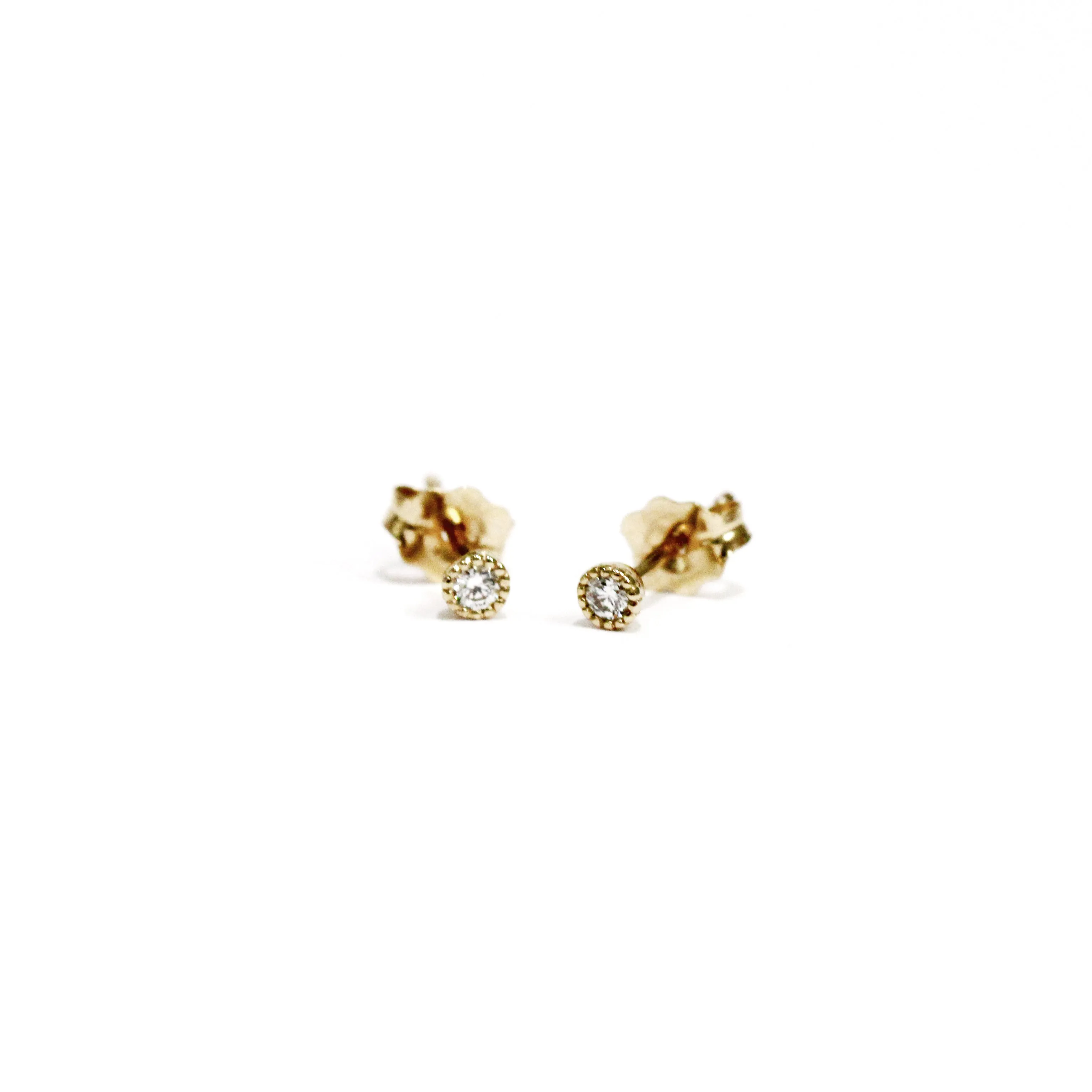 Mini Diamond Stud Earrings