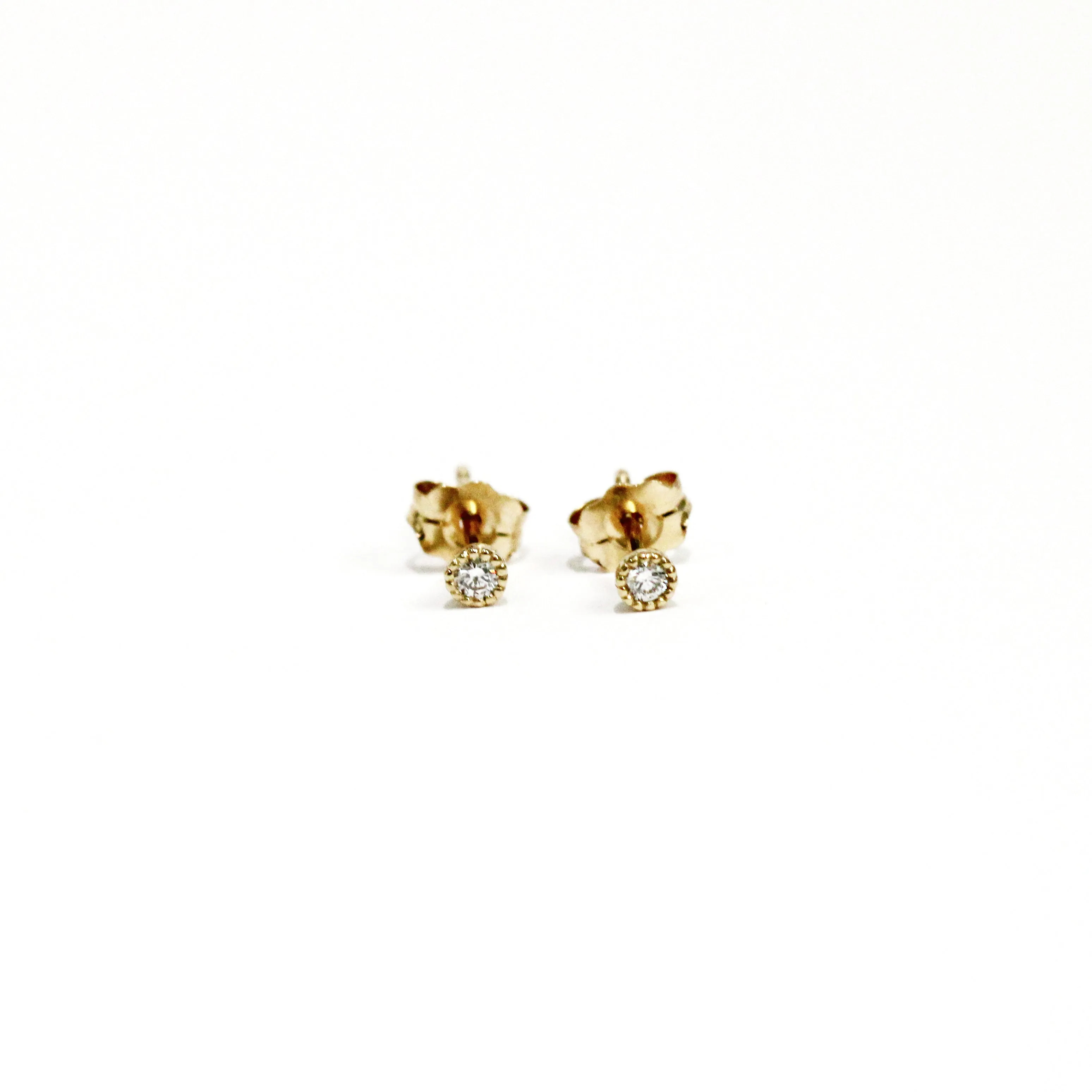 Mini Diamond Stud Earrings