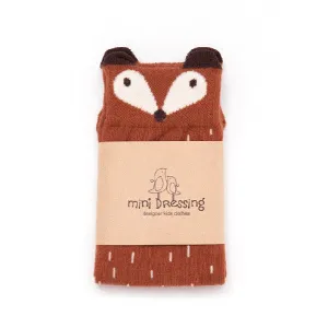 Mini Dressing Brown Fox Knee Socks