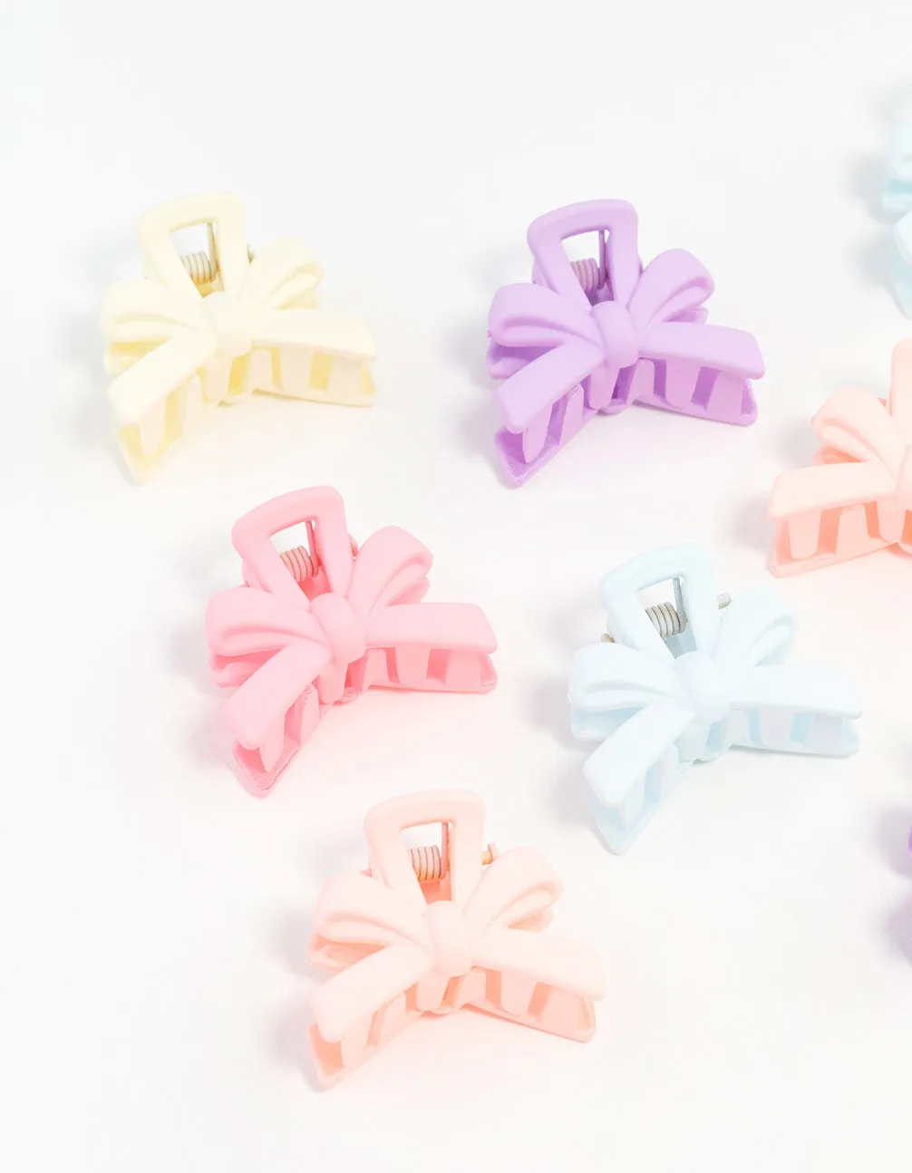 Mini Matte Bow Cut Out Hair Clips 5-Pack