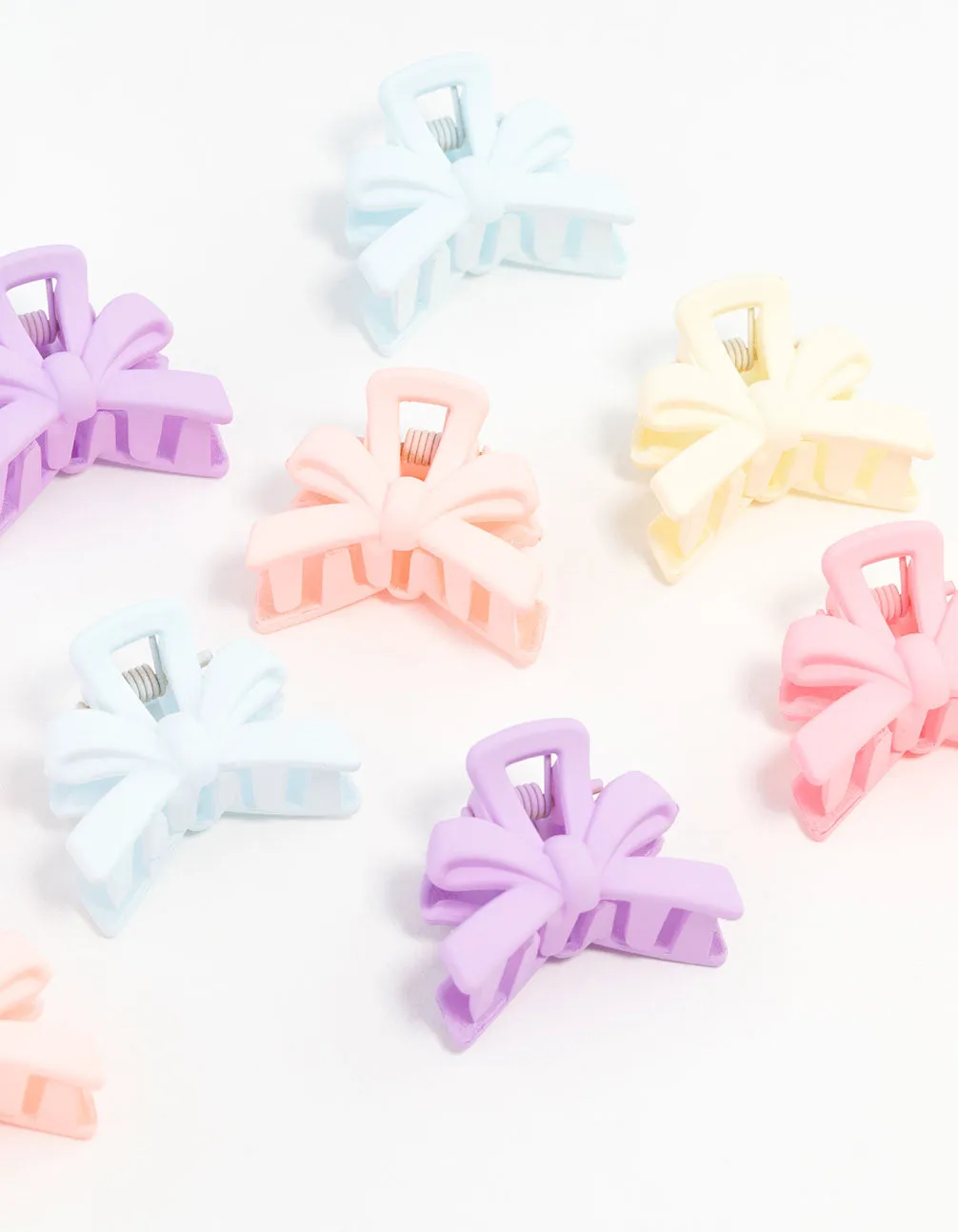 Mini Matte Bow Cut Out Hair Clips 5-Pack