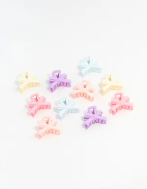 Mini Matte Bow Cut Out Hair Clips 5-Pack
