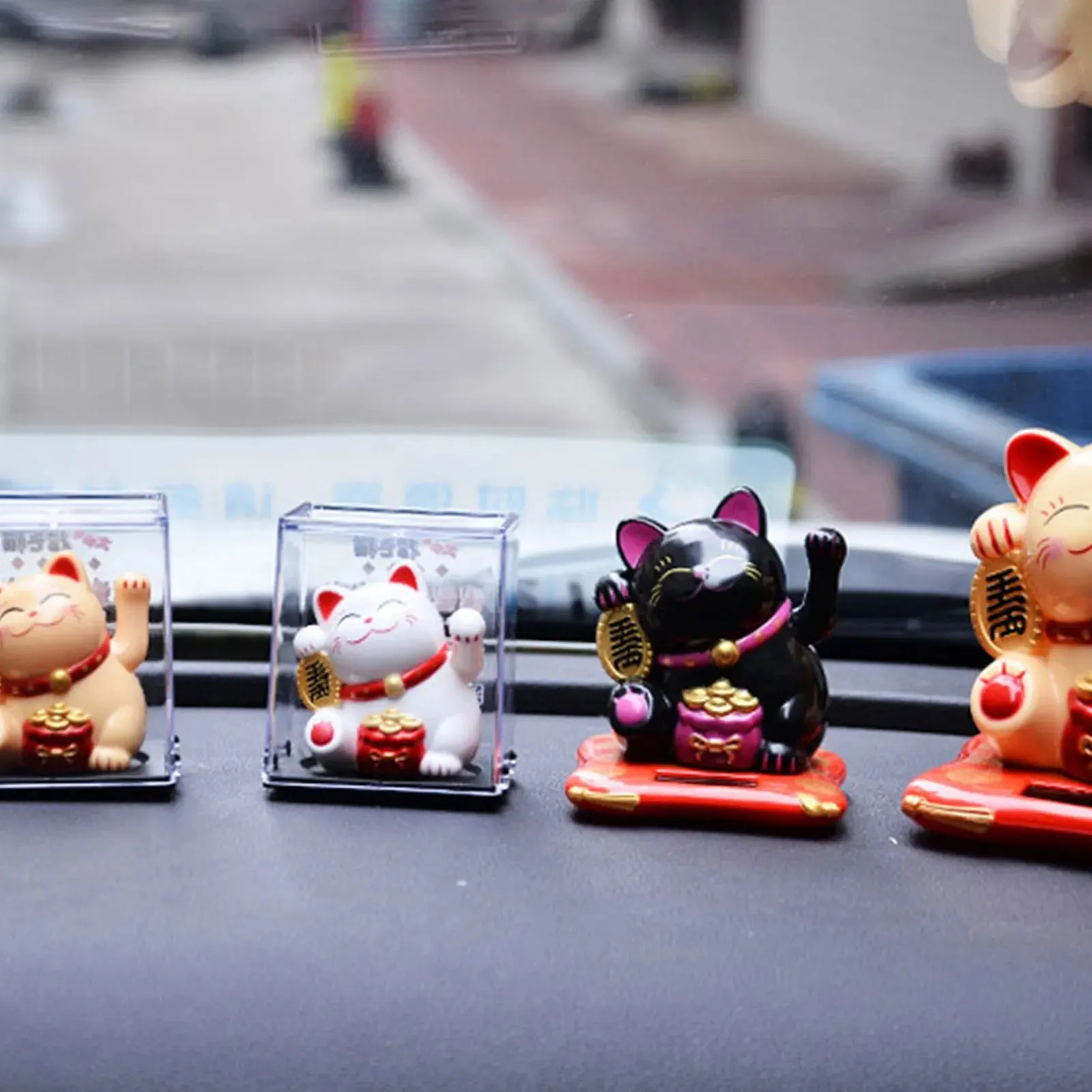 Mini Waving Japanese Lucky Cat