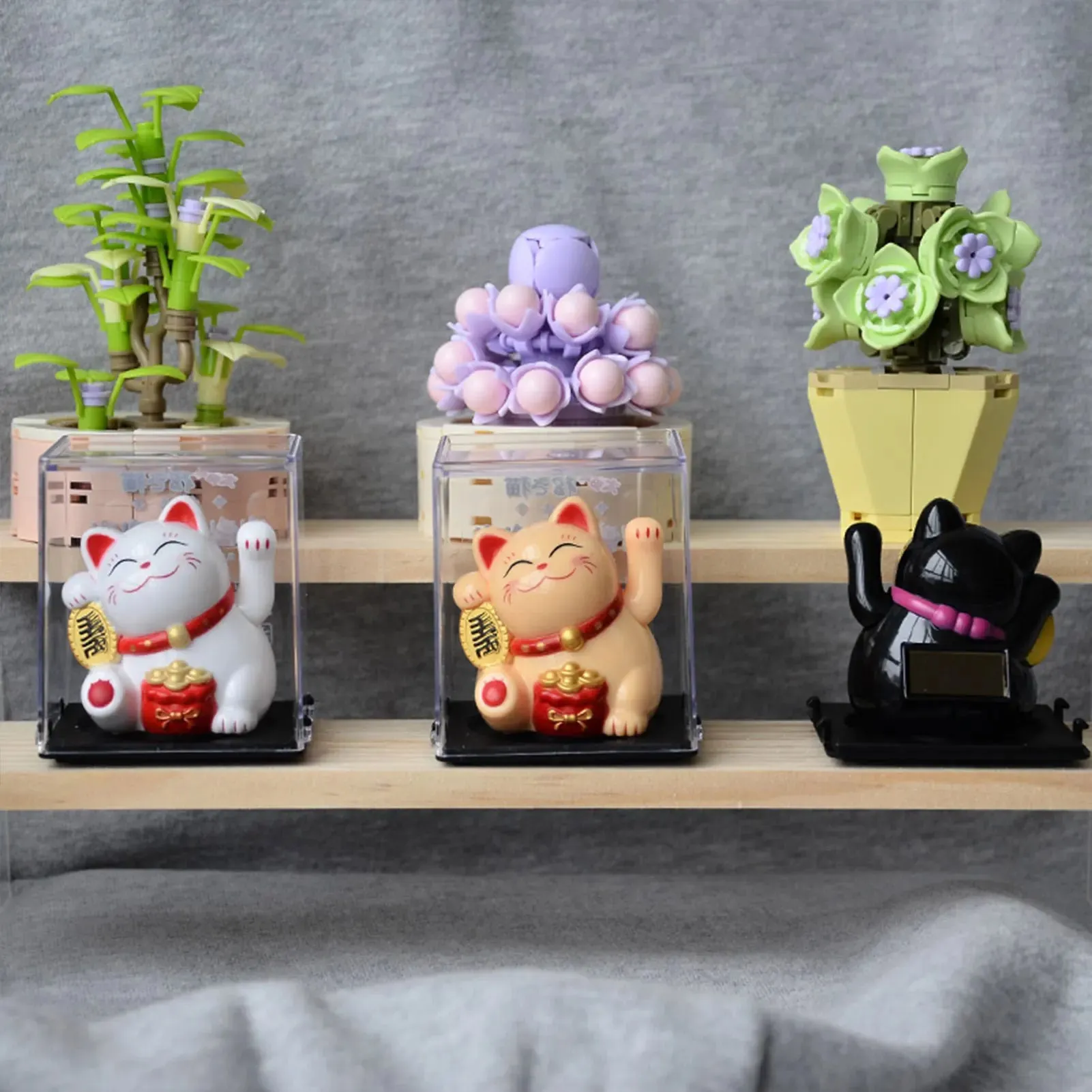Mini Waving Japanese Lucky Cat