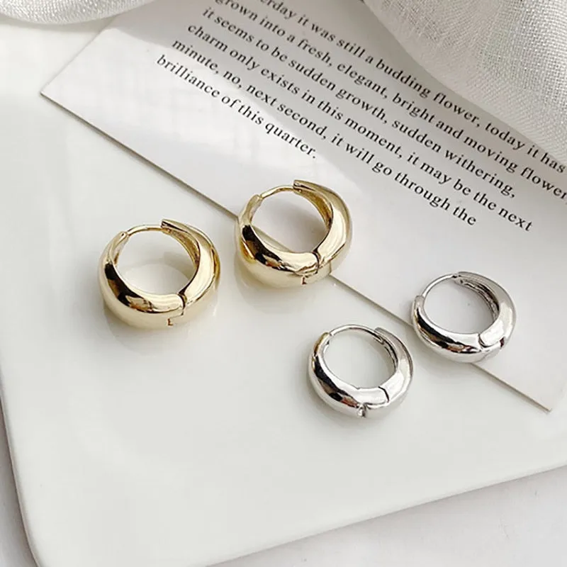 Minimalist 925 Sterling Silver Stud Earrings for Women